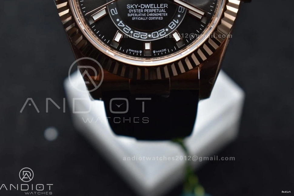 Dial (Gain Oyster-flex Strap 1:1 on A23J RG ZF Weight) Best Sky-Dweller Grey Edition 336235 0113